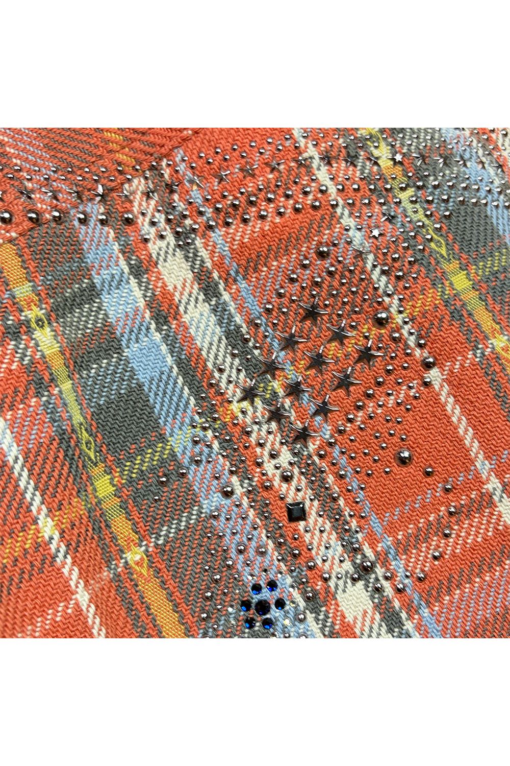 STUDS CHECK SH METAL / スタッズ チェック シャツ / メタル