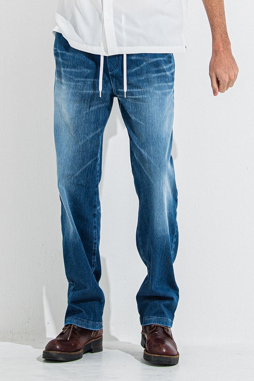 DENIM JERSEY WIDE PT / デニム ジャージ ワイド パンツ