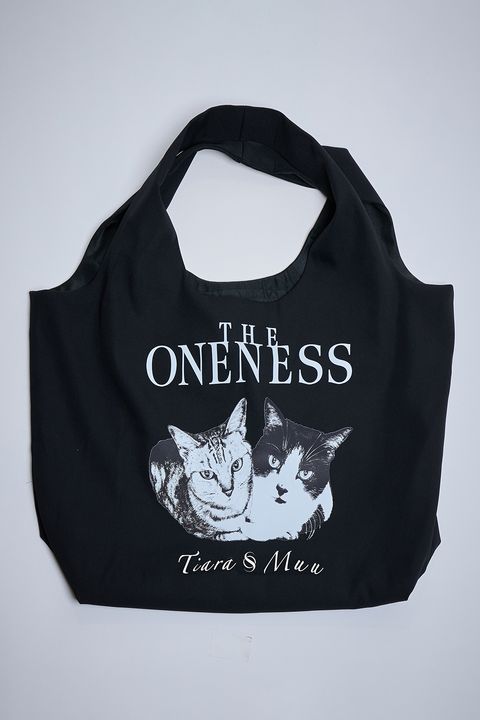 Recycle Polyester Shoulder Tote Bag / Super Givers × THE ONENESS  犬猫保護活動チャリティー ショルダートートバッグ