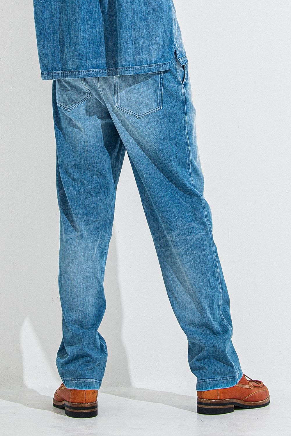 DENIM JERSEY WIDE PT / デニム ジャージ ワイド パンツ