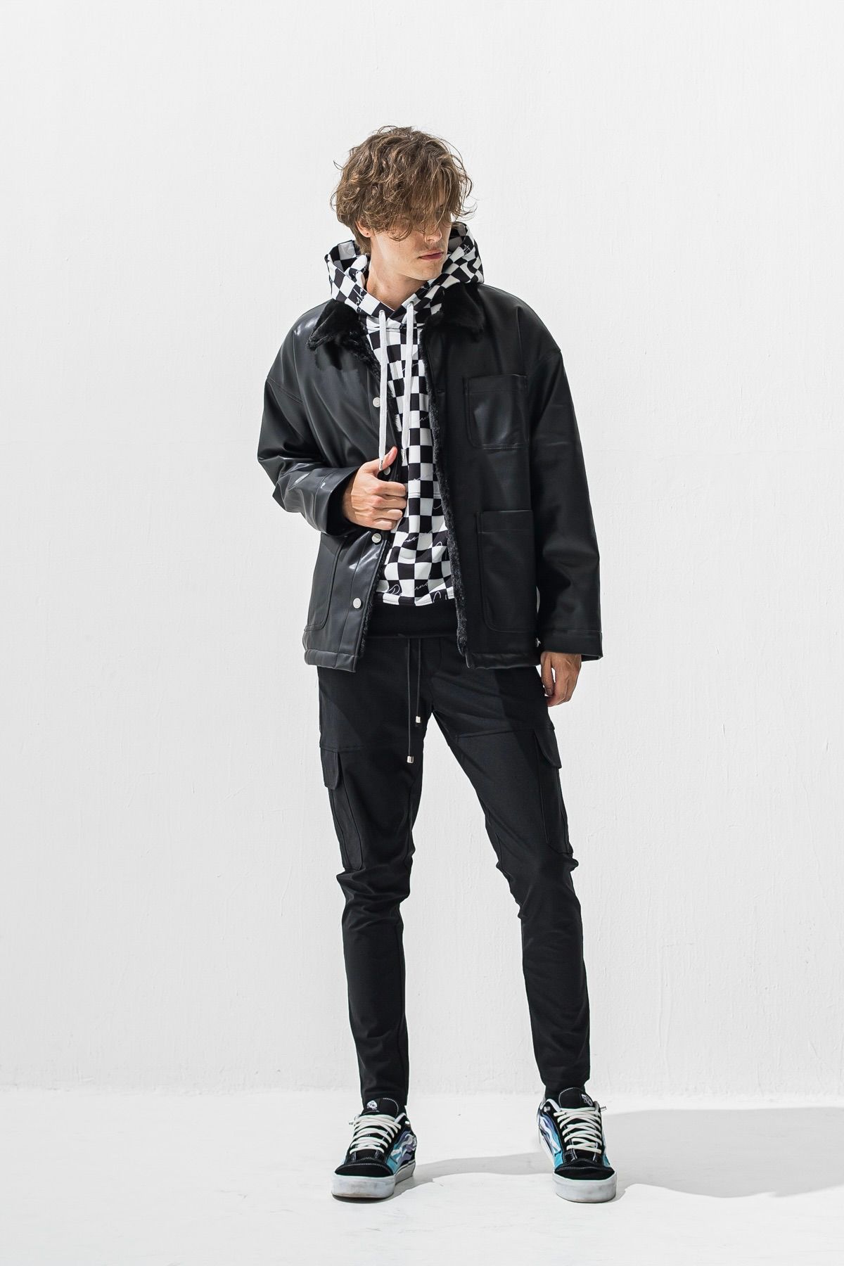 CHECKER FLAG FLEECE HOODIE / チェッカーフラッグフリースフーディ