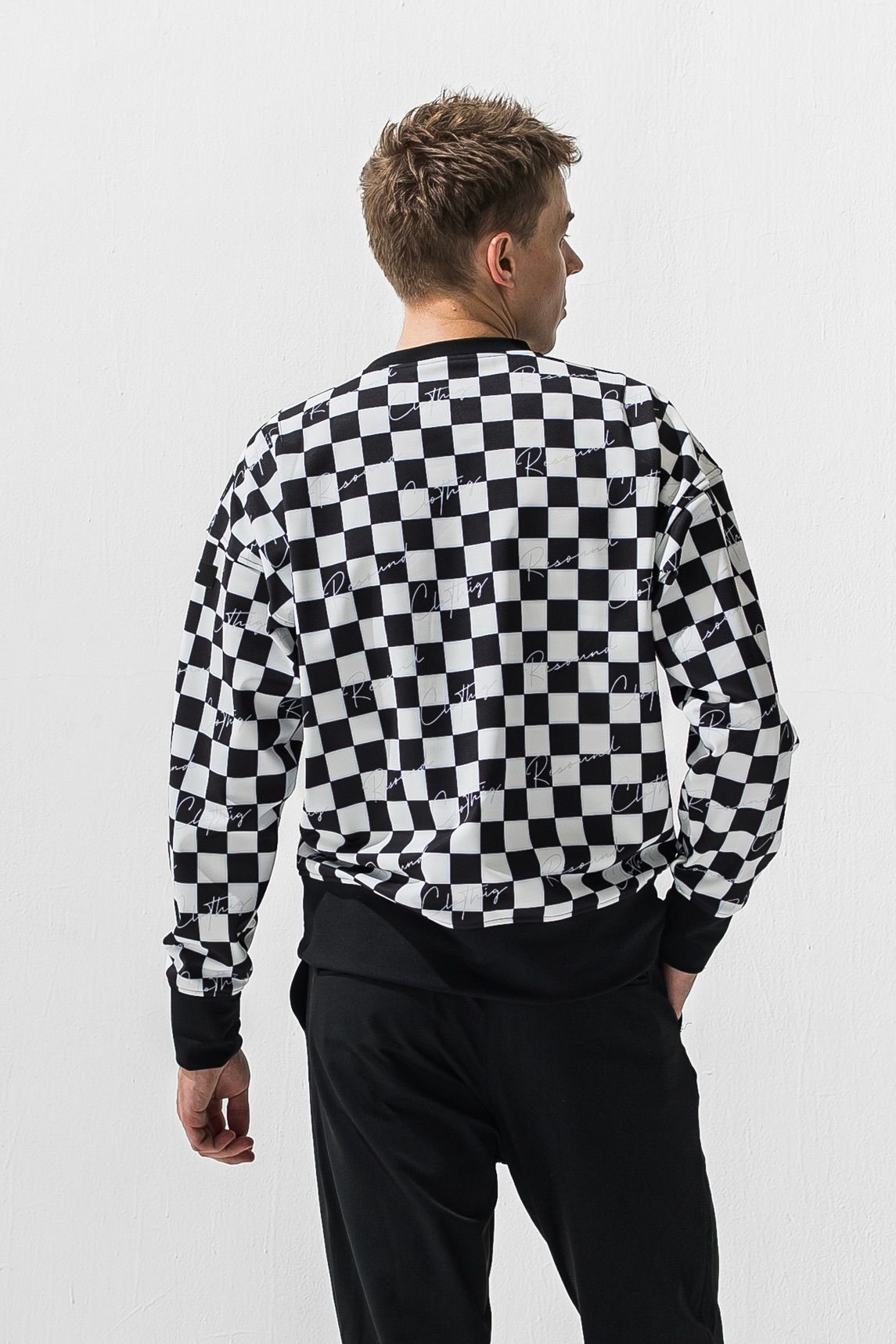 CHECKER FLAG FLEECE TRAINER / チェッカーフラッグフリーストレーナー