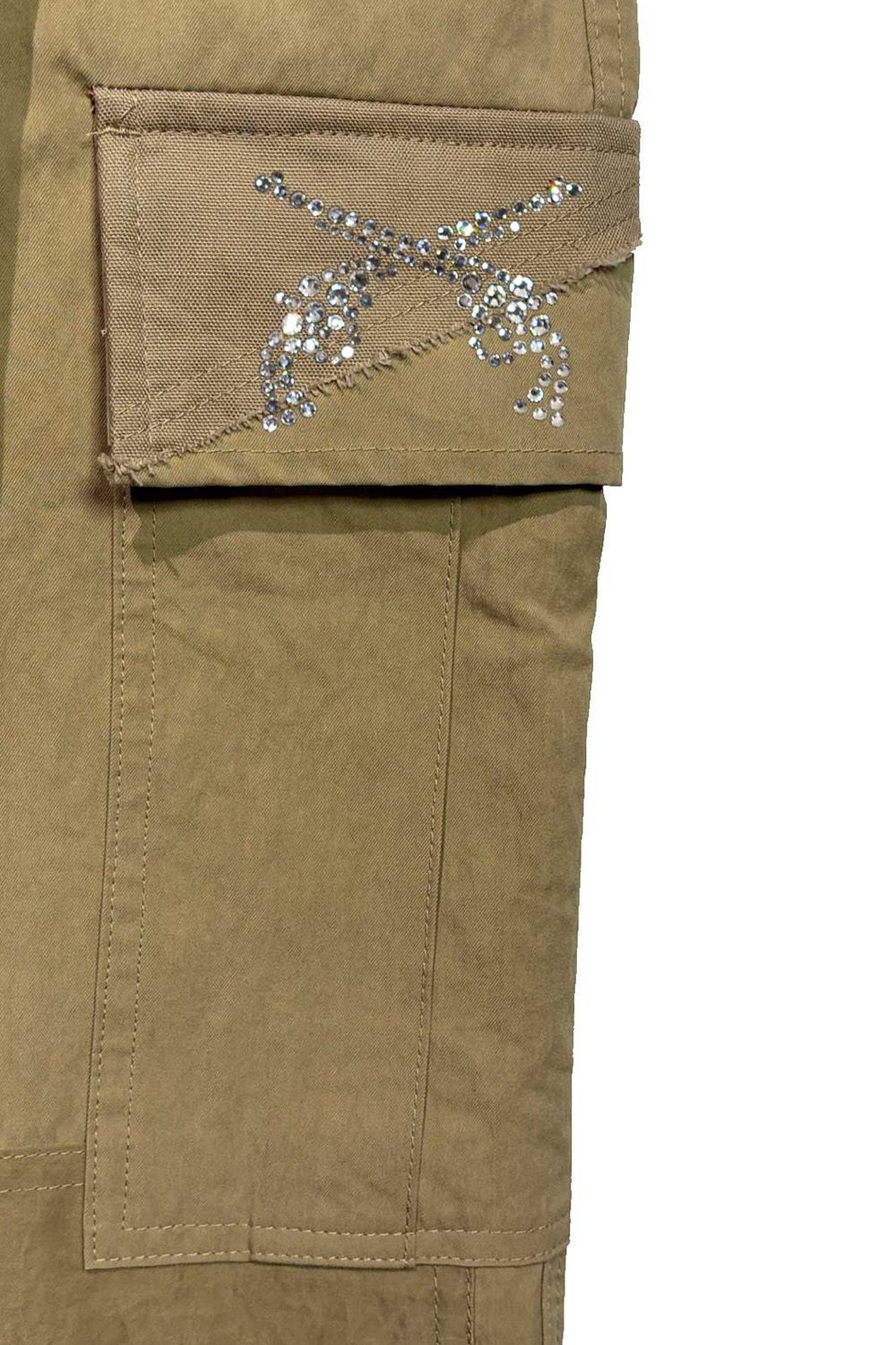N/C GABA CARGO/CRY / コットン ナイロン カーゴ パンツ クリスタルクロスガン