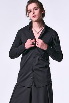 Loan Stand Collar Side Rib Shirt / ローン スタンドカラーサイドリブシャツ