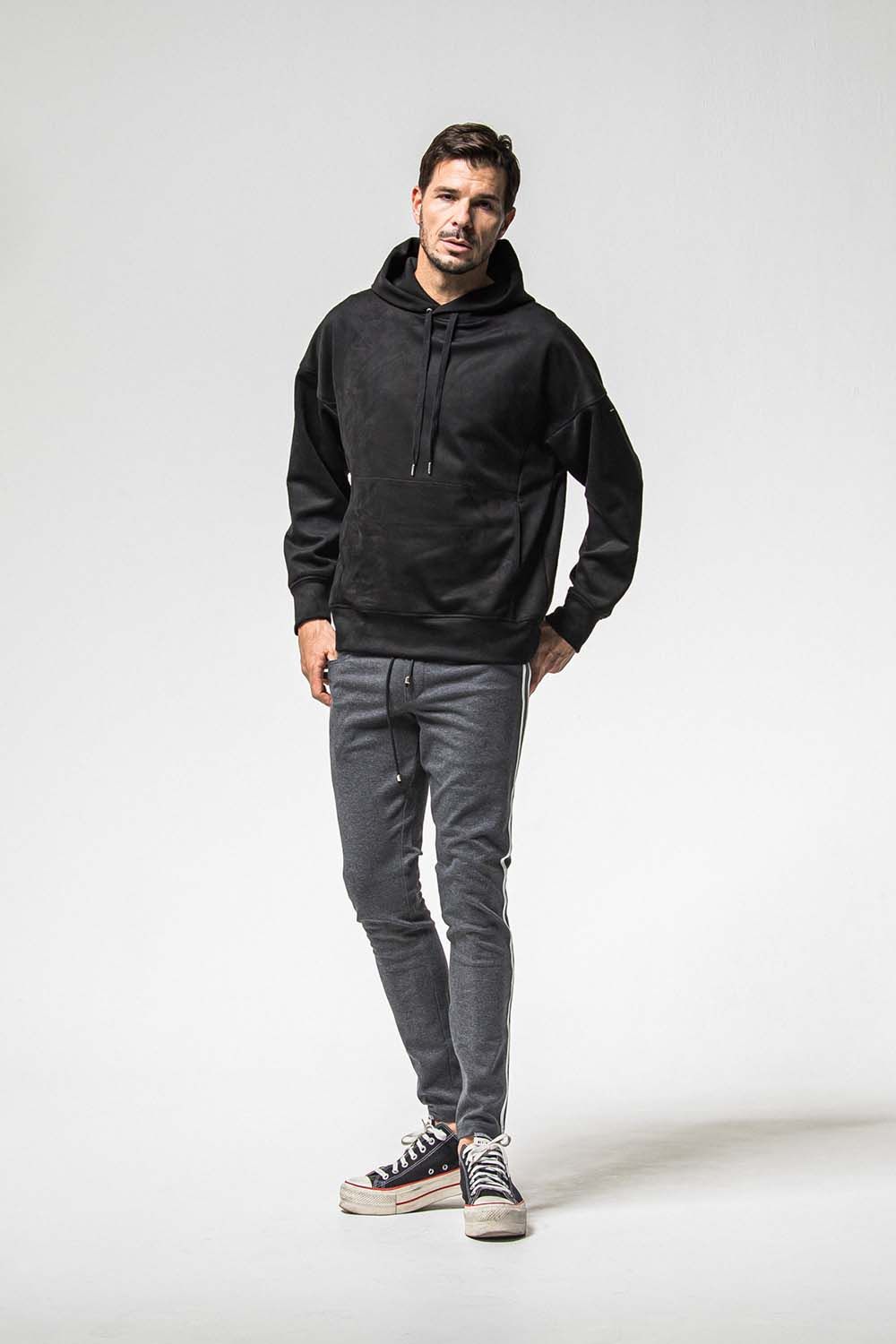 SUEDE LOOSE HOODIE / スウェード ルーズ フーディ