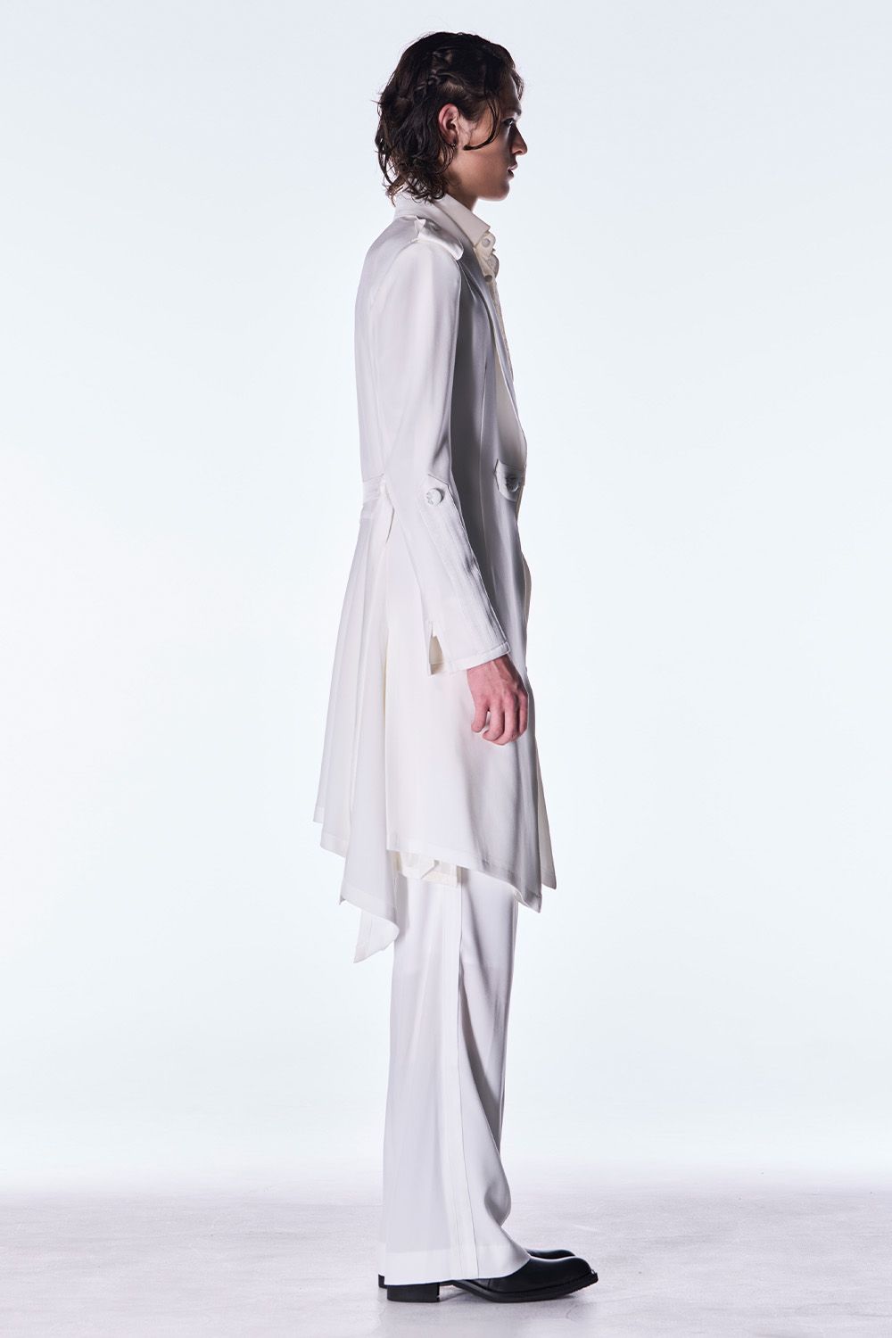 Back Satin Wide Slacks / バックサテン ワイド スラックス