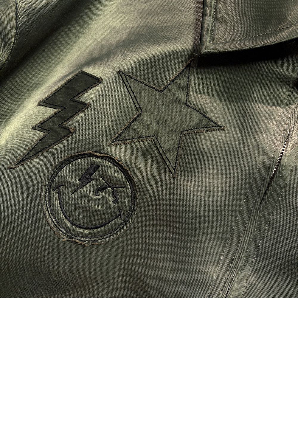 CO/NY JACKET/METAL / コットン ナイロン フライトジャケット メタルクロスガン