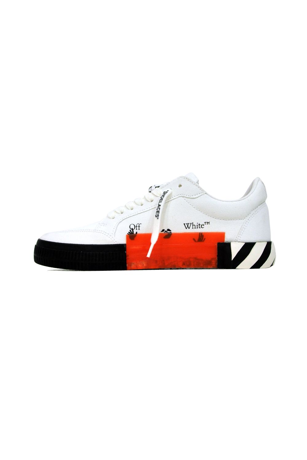 Off-White OWHI12CS25KNI001146G 関税送料込 Off-White New Low Vulcanized Leather Sneakers | White