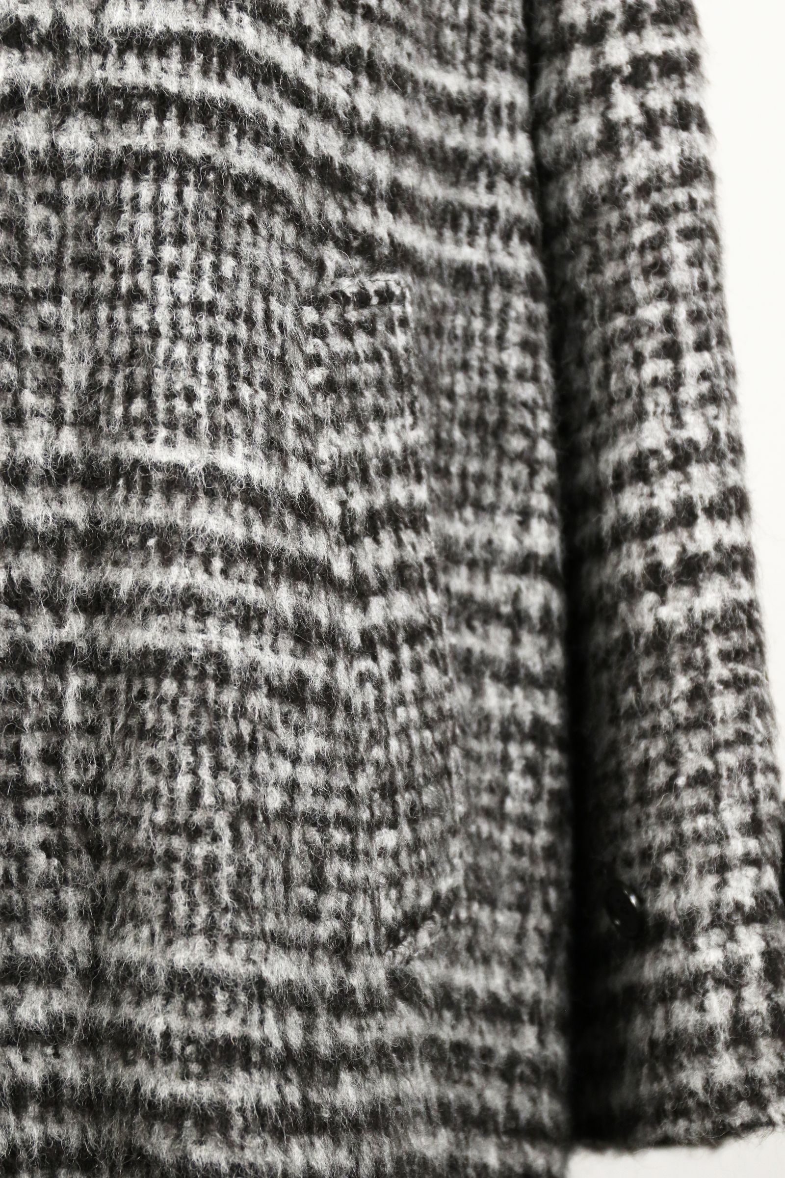 ALPACA SHAGGY PLAID WALK ABOUT COAT / アルパカシャギープレイド ウォークアバウトコート