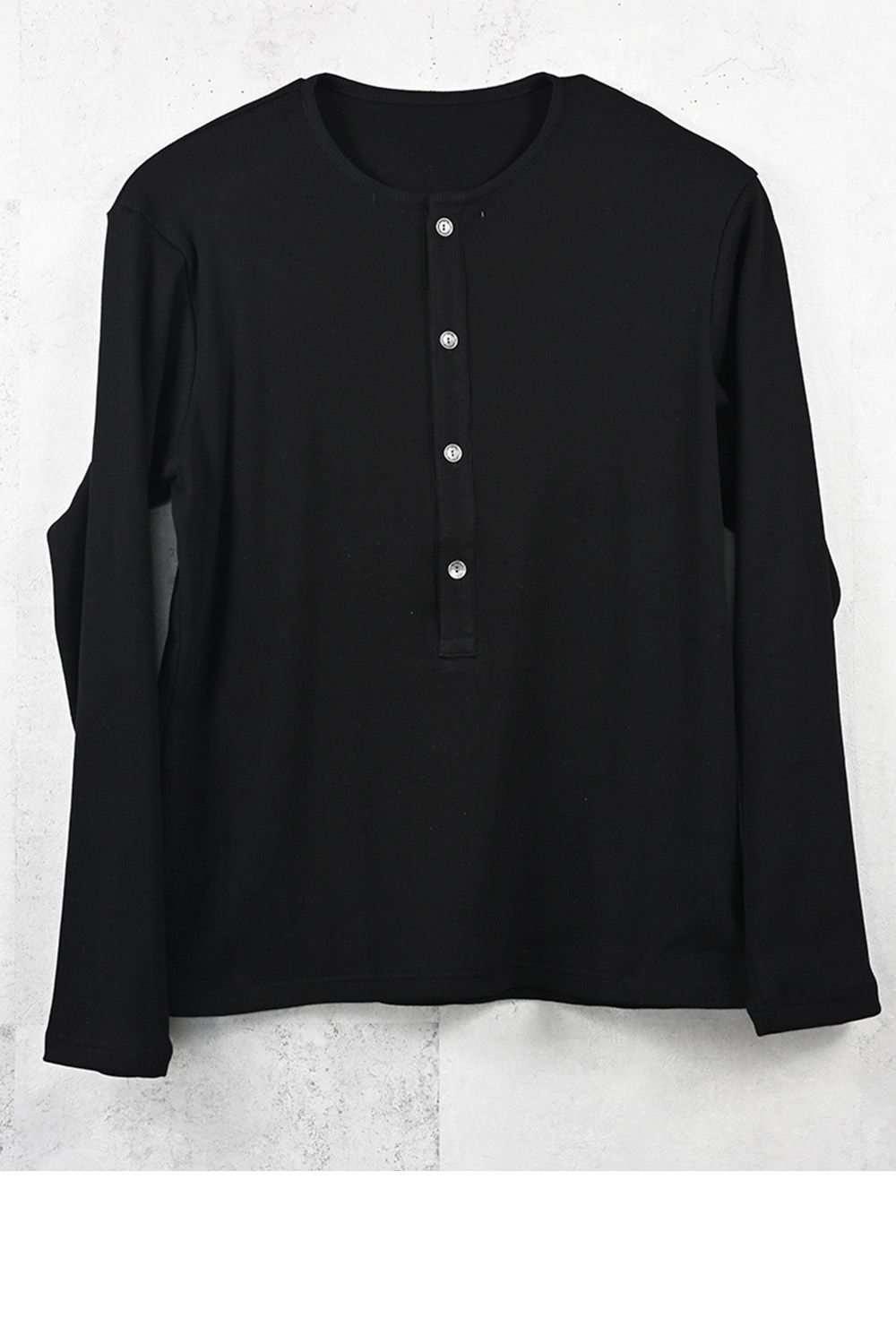 RIB HENRY LONG SLEEVE / リブ ヘンリーネック ロングスリーブ Tシャツ