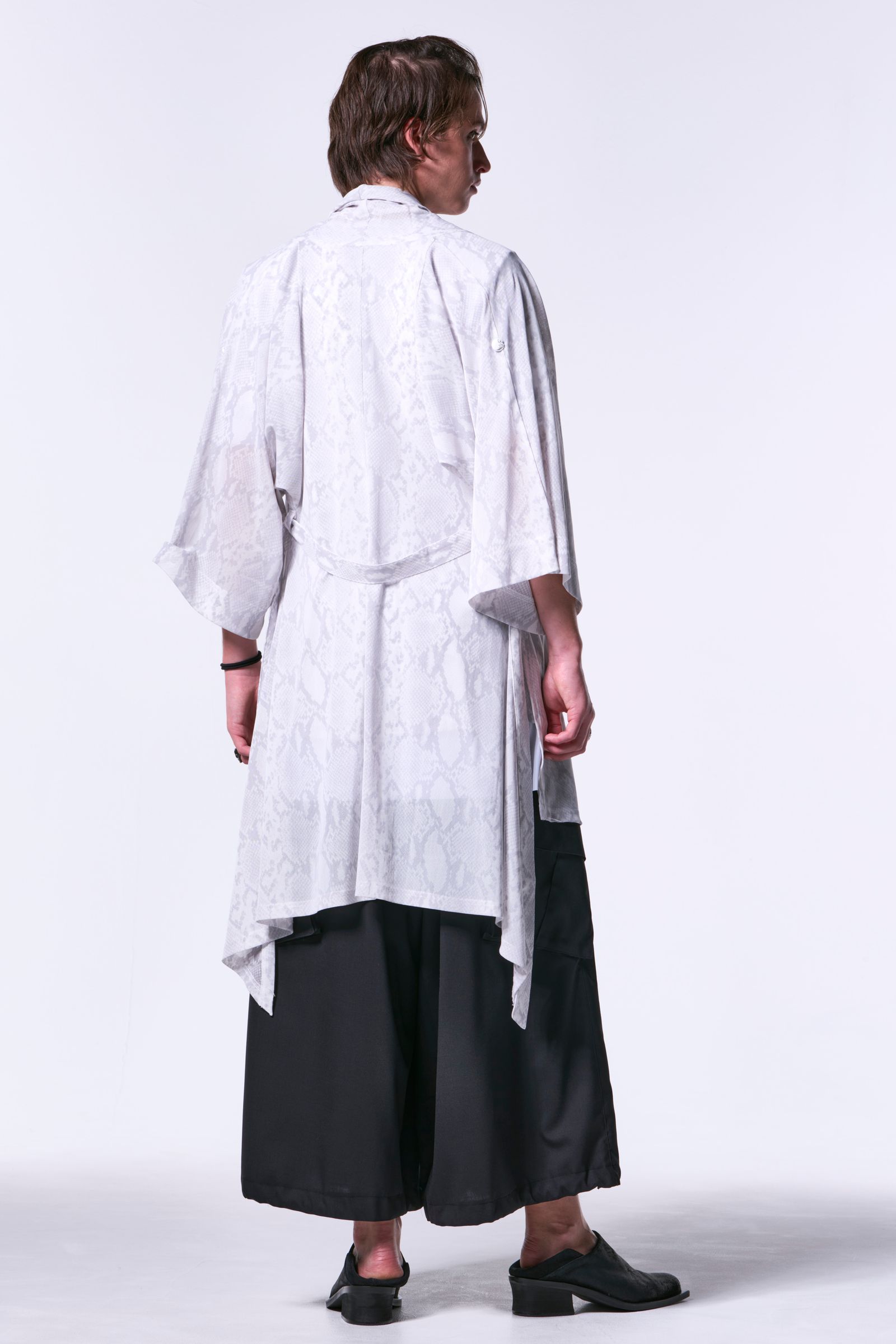 Python Mesh KIMONO-Sleeve Cardigan / パイソンメッシュ 着物スリーブカーディガン