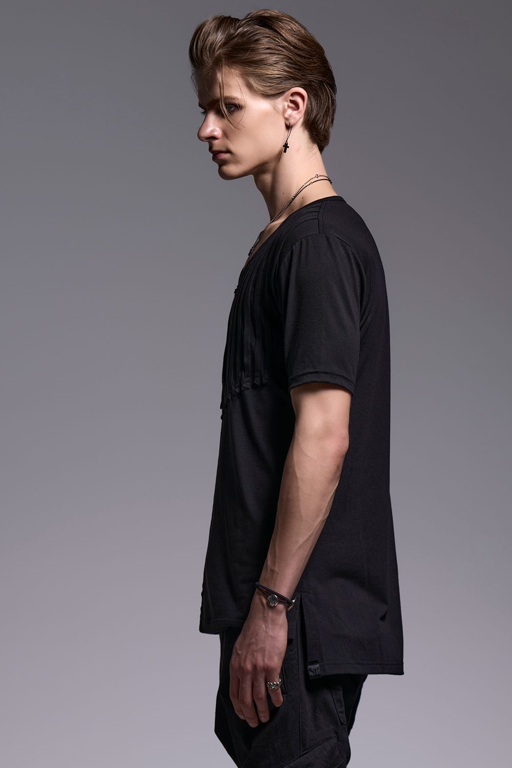 BEATENJIKU Cut Frill-T / ベア天竺 カットフリル Tシャツ