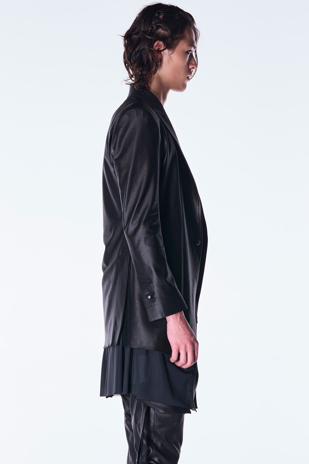 Emboss Silley Jersey Layered Jacket / エンボス シレー ジャージ レイヤード ジャケット