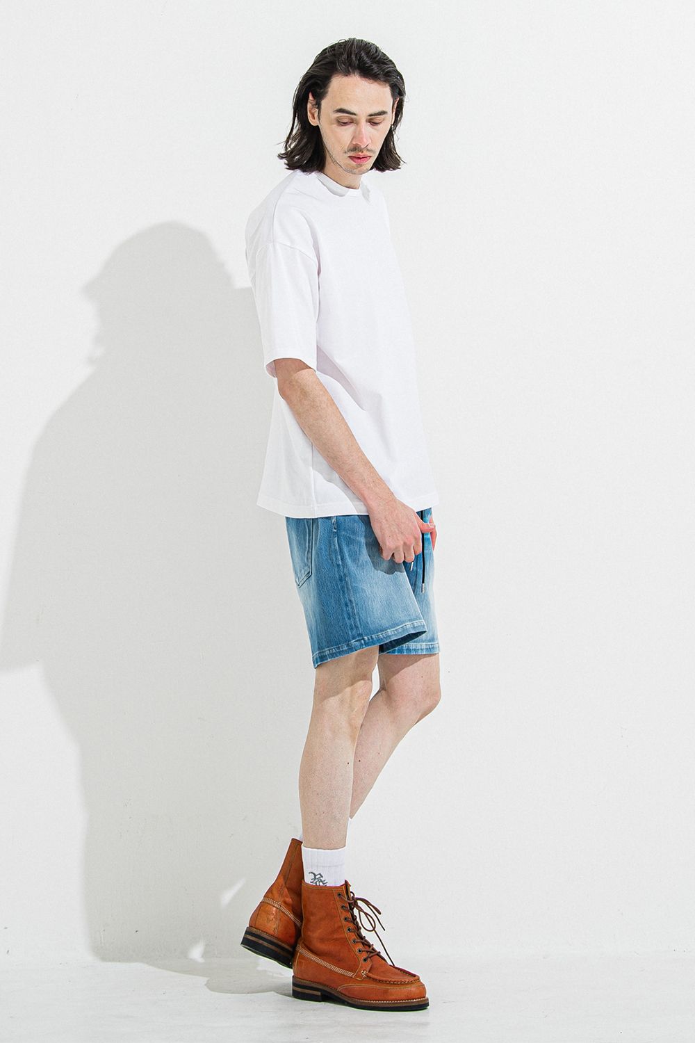 DENIM JERSEY SHORTS / デニム ジャージ ショーツ