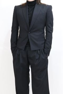 【SGZ COSTUME LINE】 RePE/Wool Gabardine Short Peaked Jacket（スワロ無） / SUGIZO コスチューム ショート ピークド ジャケット