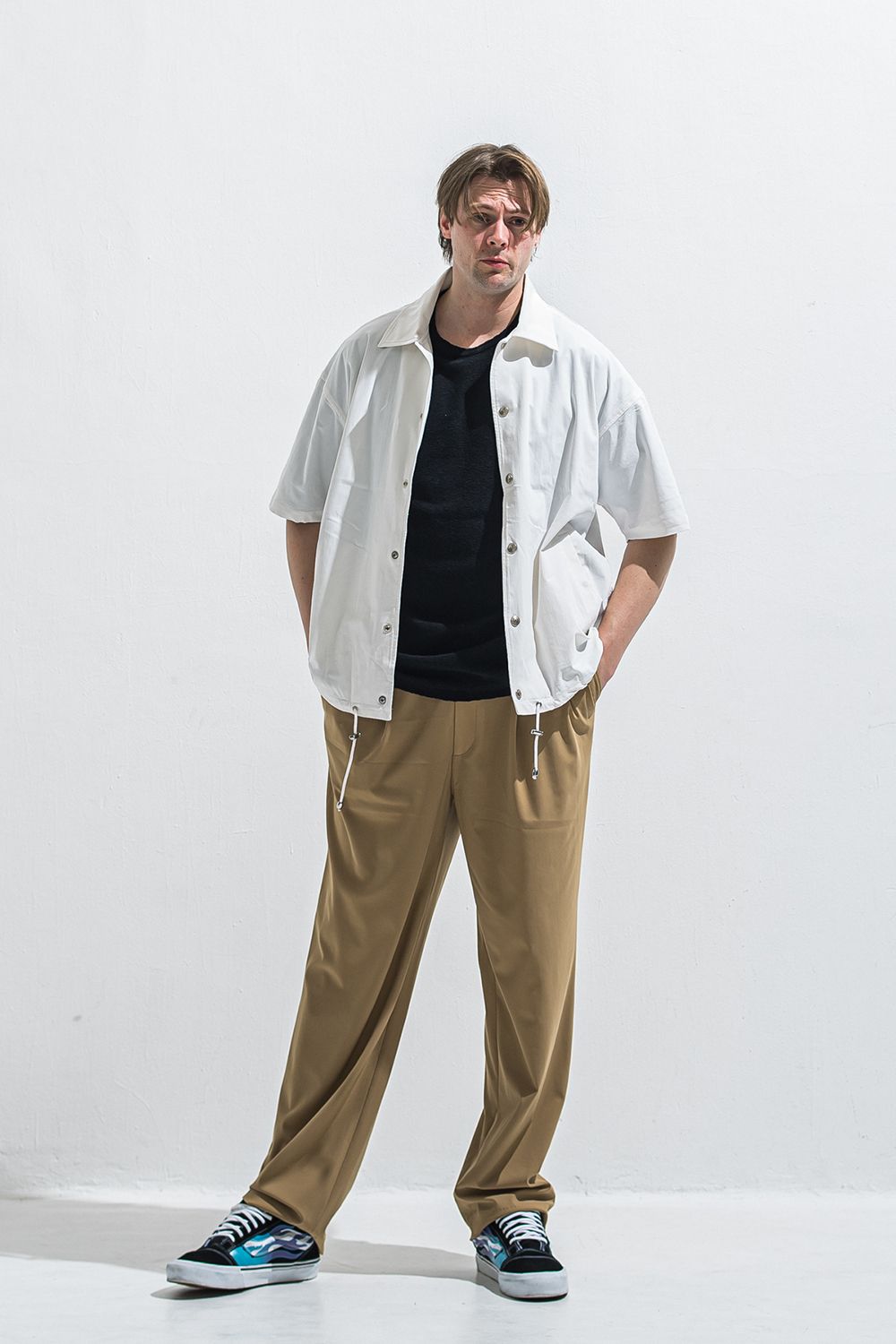 NYLON HALF COACH JACKET / ナイロン ハーフスリーブ コーチジャケット