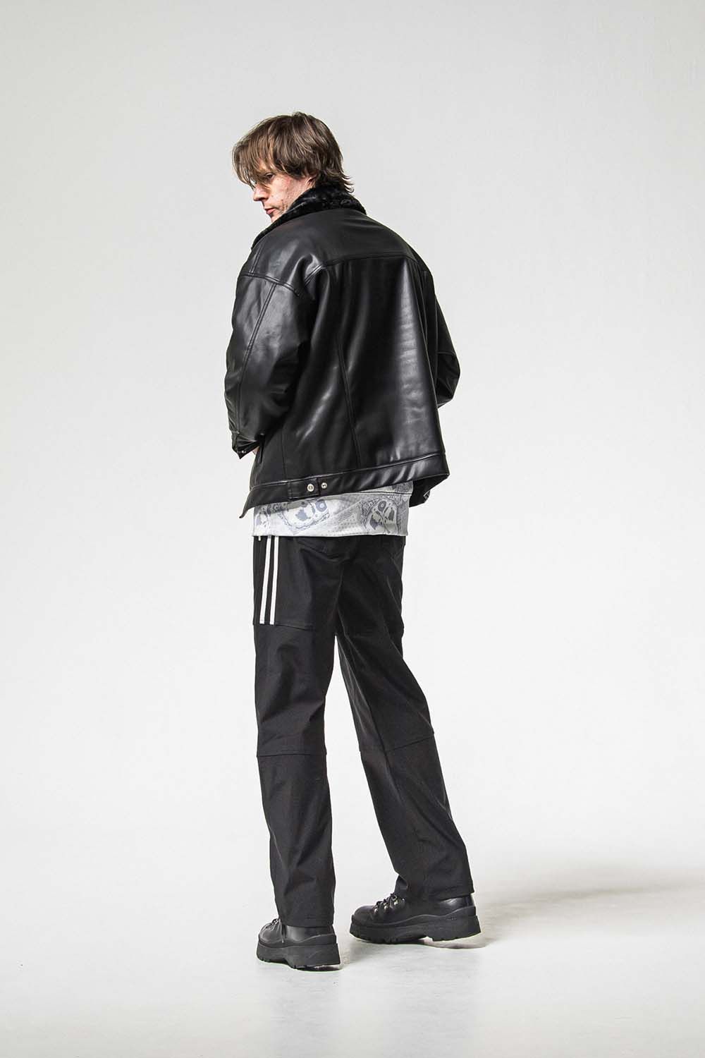 LEATHER FUR OVER G  / レザー ファー オーバー Gジャン