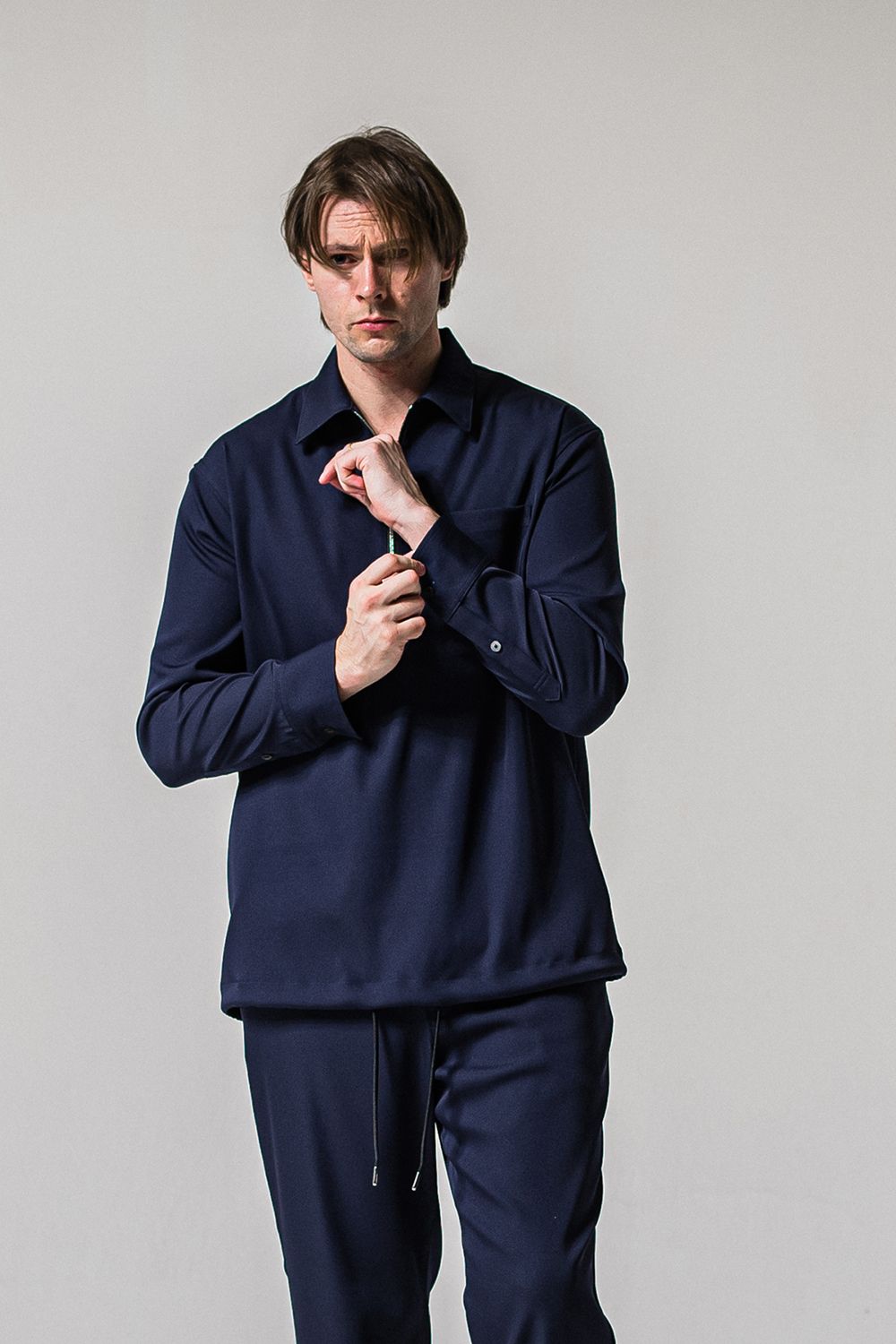 PULLOVER SATIN SHIRT / プルオーバー サテン シャツ