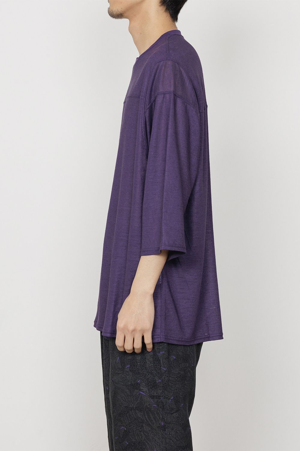 RAMIE KNIT BALL GAMES 3/4 SLEEVE TEE / ラミーニット ボールゲーム 3/4スリーブTシャツ