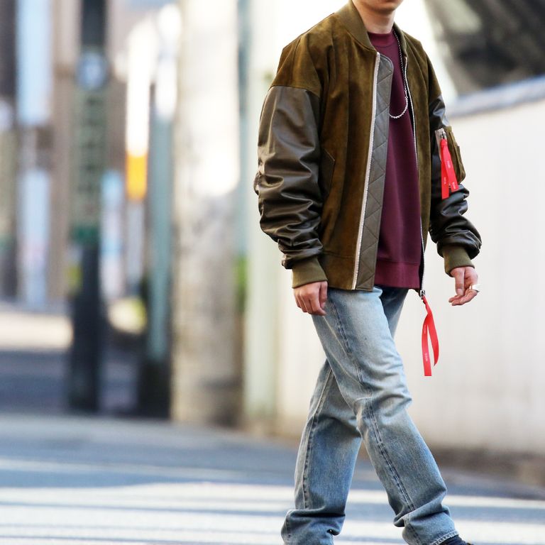 MENTAL(Moonage Devilment)SWITCHING LEATHER MA-1 FLIGHT JACKET＋αを着用したおすすめスタイル