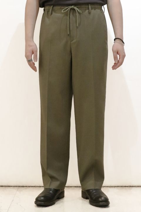 ORGANIC WOOL HONEYCOMB COMFORT FIT EASY TROUSERS / オーガニックウール ハニカム コンフォートフィット イージートラウザーズ