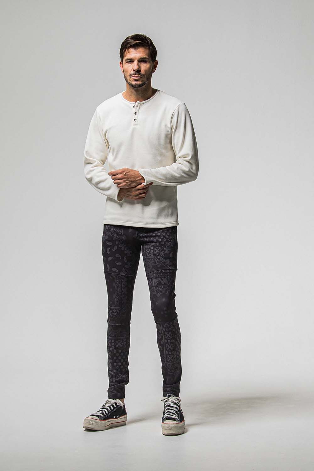 VELOURS FLEECE THERMAL HENRY / ベロア フリース サーマル ヘンリーネック