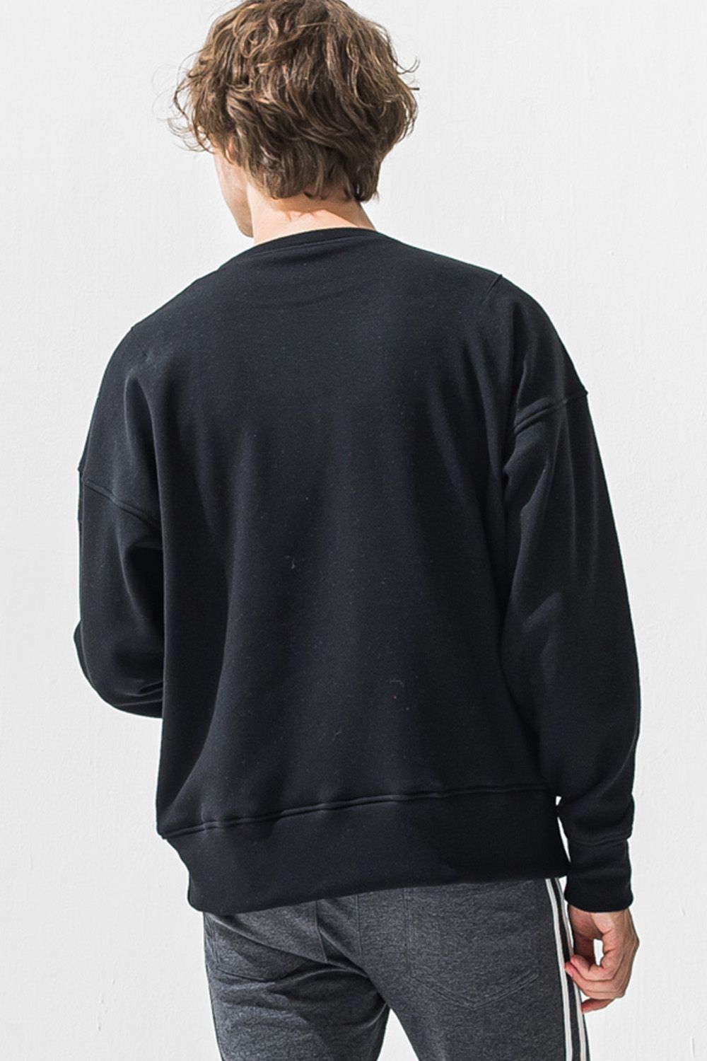 RC velours fleece drop trainer / RCロゴ 裏起毛 ベロア フリース ドロップショルダー ルーズトレーナー