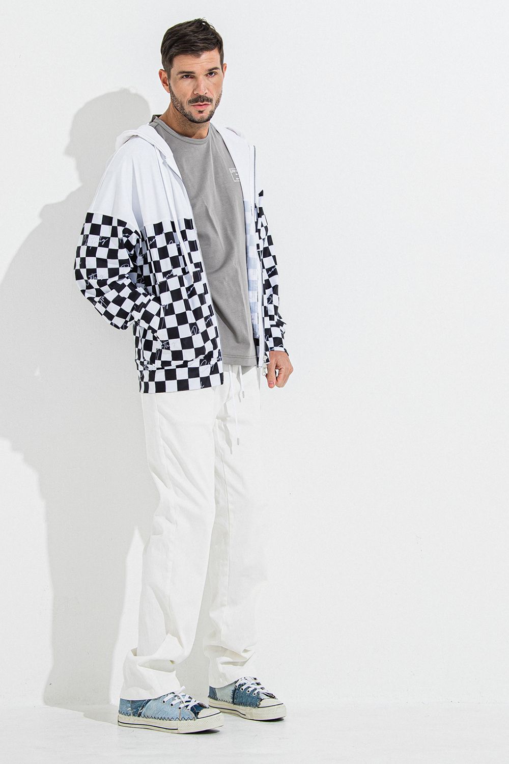 DENIM JERSEY WIDE PT / デニム ジャージ ワイド パンツ