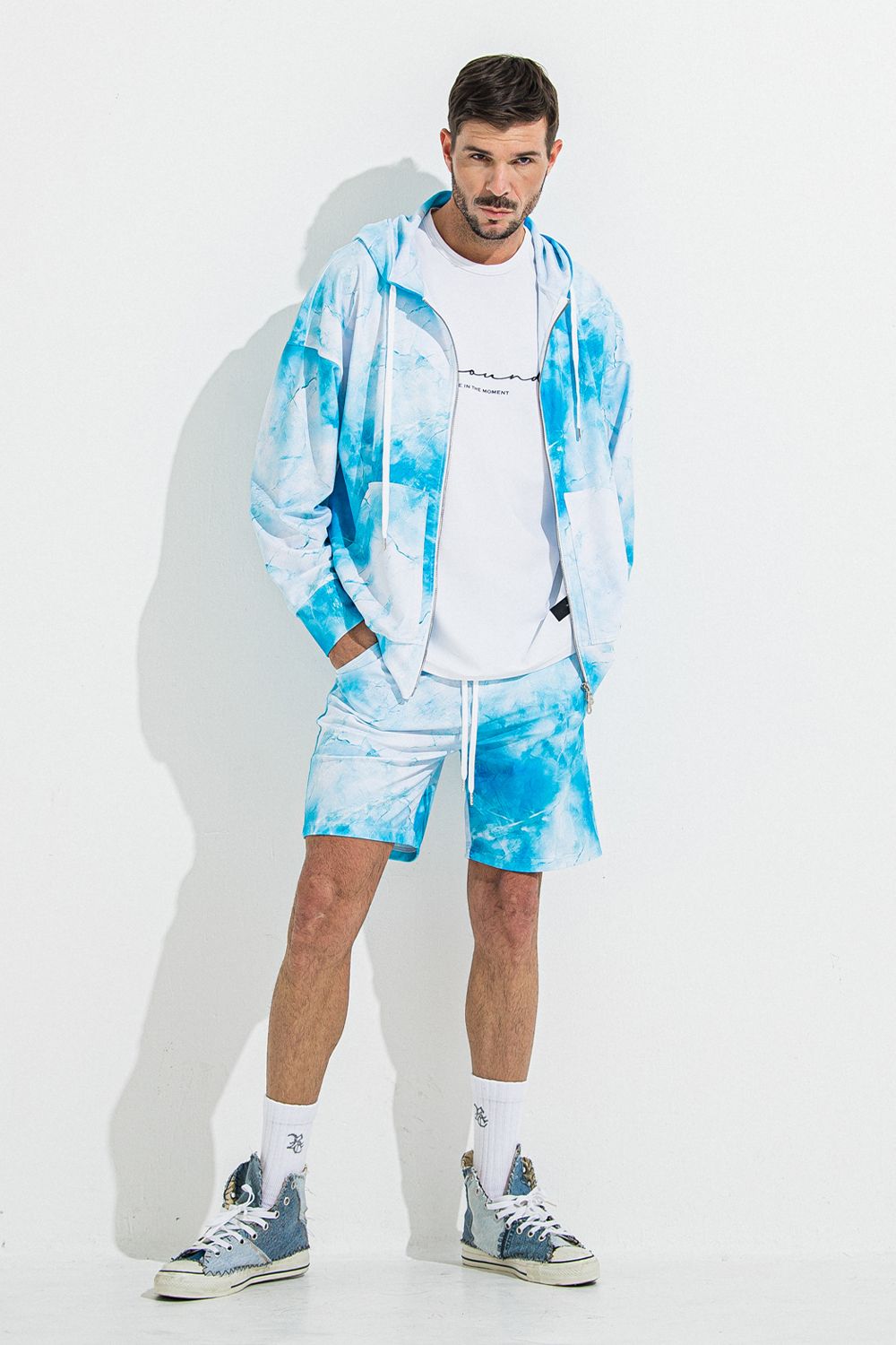 RASH OVER ZIPUP HOODIE / オーバーサイズ ジップアップ ラッシュガード パーカー