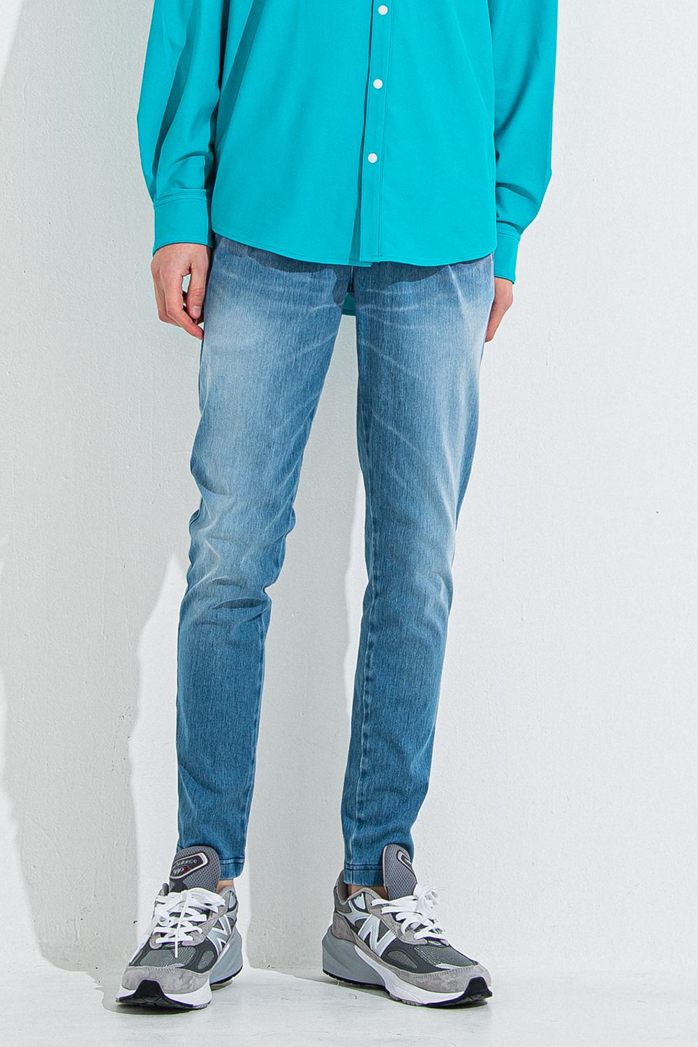 DENIM JERSEY CHRIS EASY TUCK PT / デニム ジャージ クリス イージー タック パンツ