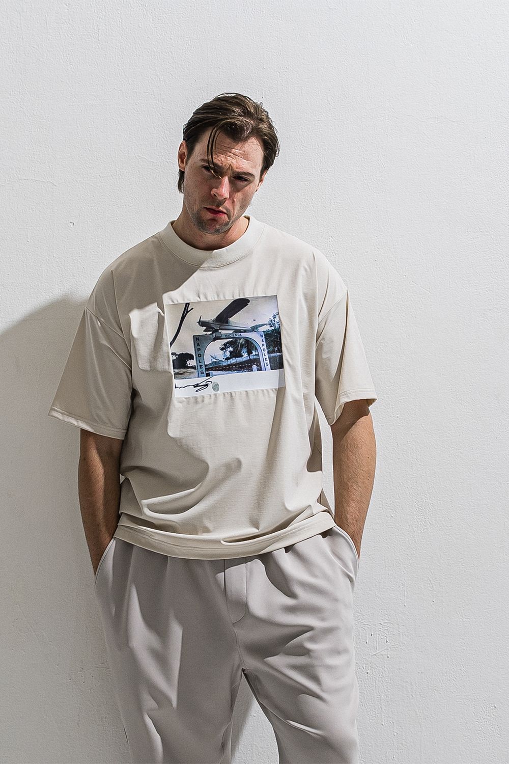 heli overnylon T / ナイロン オーバーサイズTシャツ