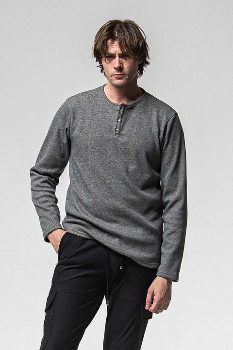 VELOURS FLEECE THERMAL HENRY / ベロア フリース サーマル ヘンリーネック