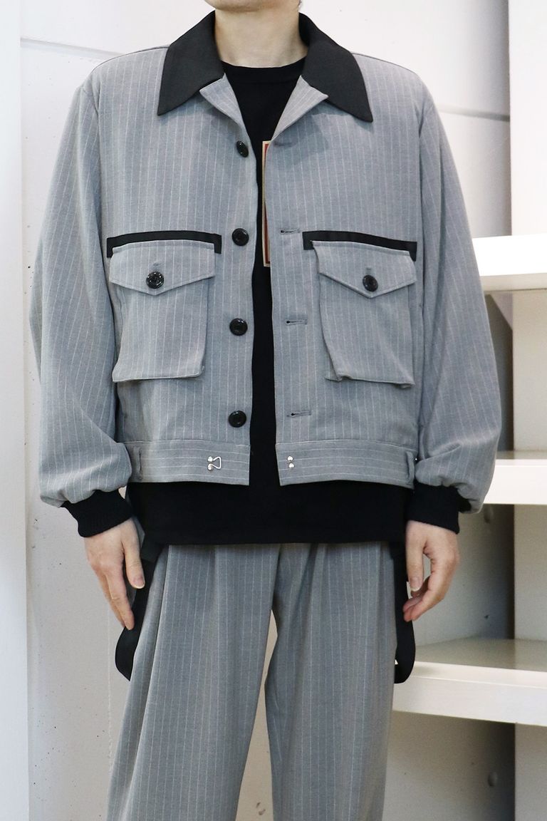 meagratia Cleric Blouson&Suspenders 4tuck trousers