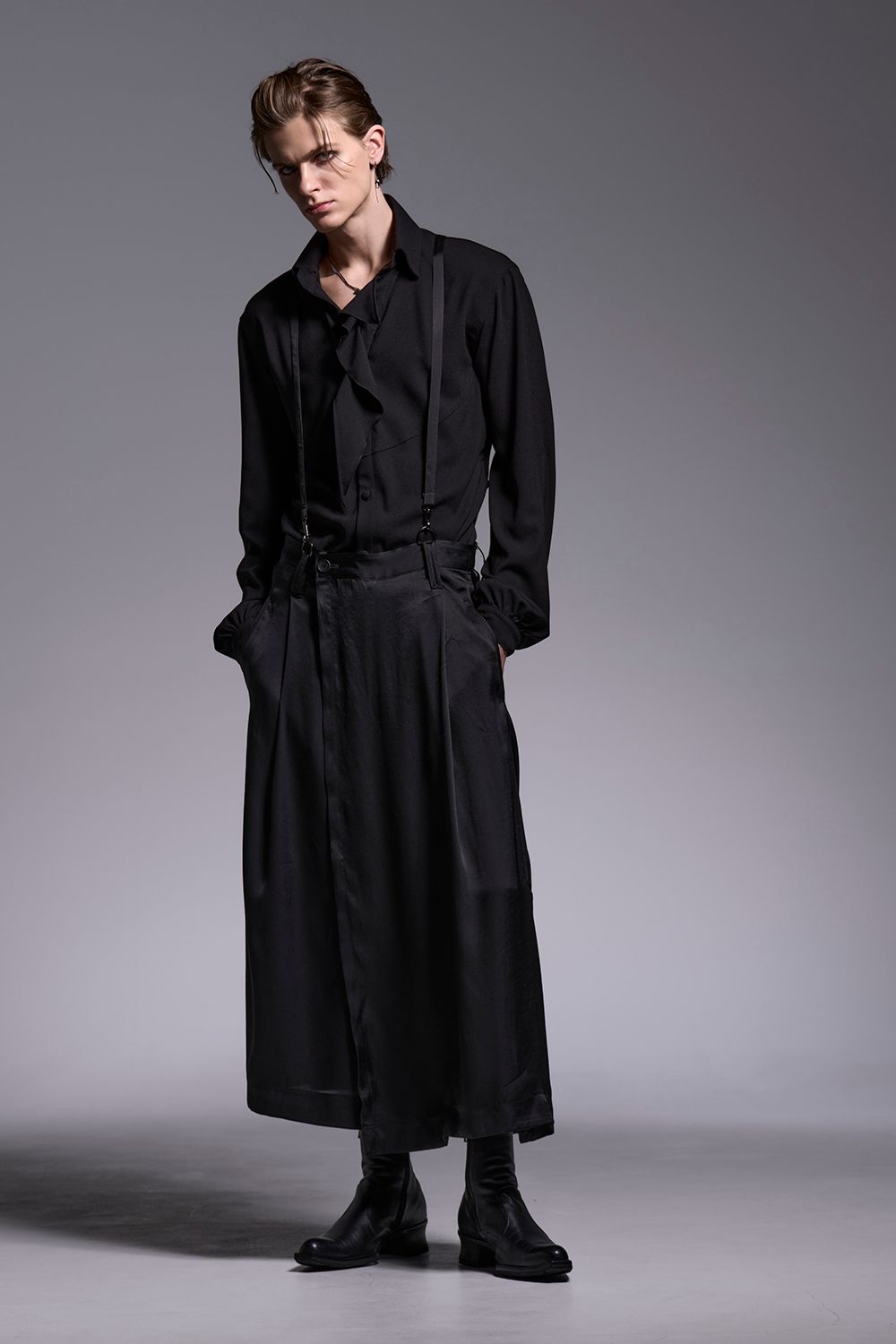 Vintage Satin Skirt Suspender Slacks / ヴィンテージサテン スカート サスペンダー スラックス