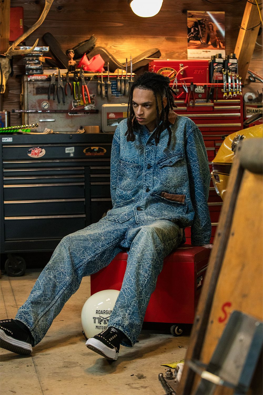 SPIDER JAQ DENIM JKT / スパイダー ジャガード デニム ジャケット