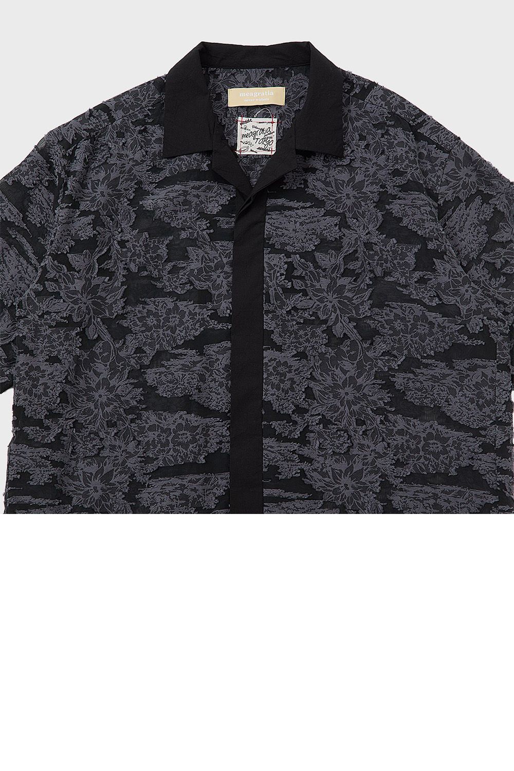 Cut jacquard sheer S/S shirt / カットジャガード シアー ショートスリーブ シャツ