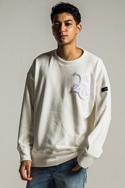 RC CHENILLE VELOURS FLEECE DROP TRAINER / RC シェニール ベロア フリース ドロップ トレーナー