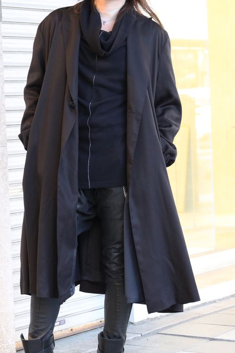 《kiryuyrik》Tencel Gabardine Drape Coat