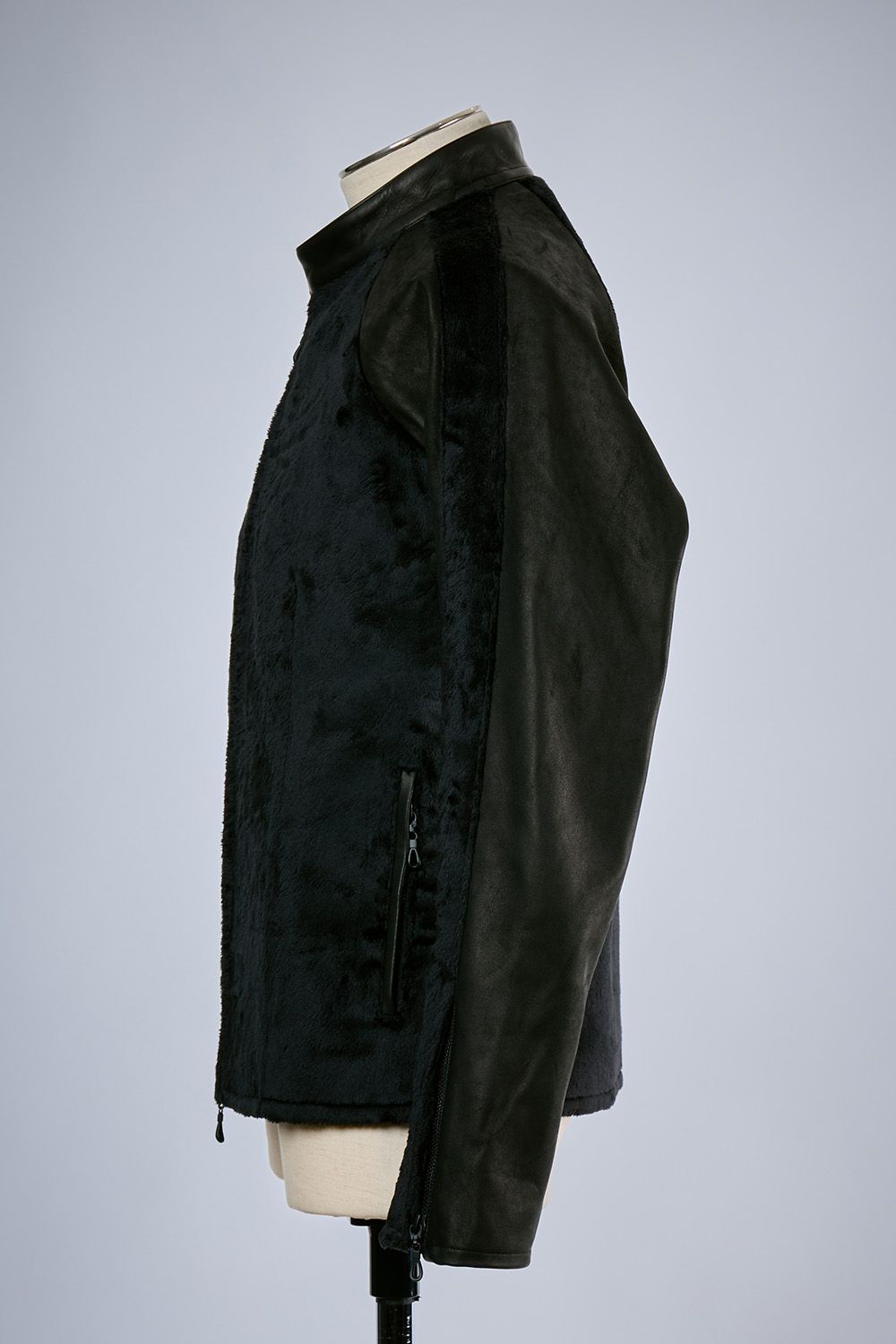 Fur＆Eco Leather Raglan Blouson / ファー エコレザー ラグランスリーブ ブルゾン