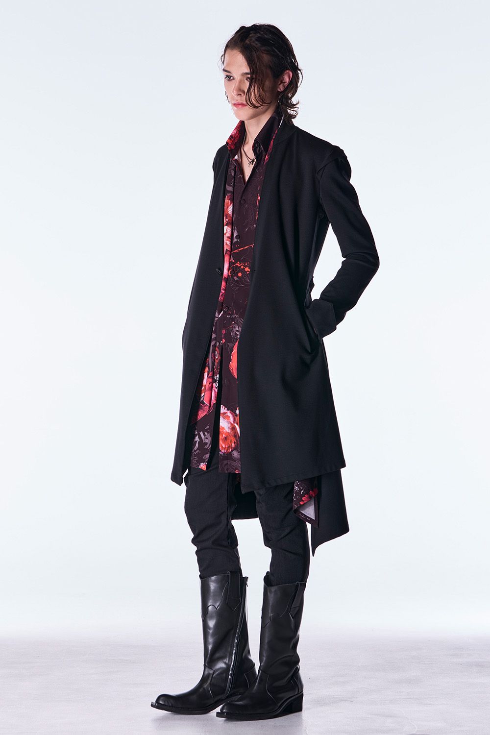 Goth Flora Flare Shirt / ゴス フローラ フレア シャツ