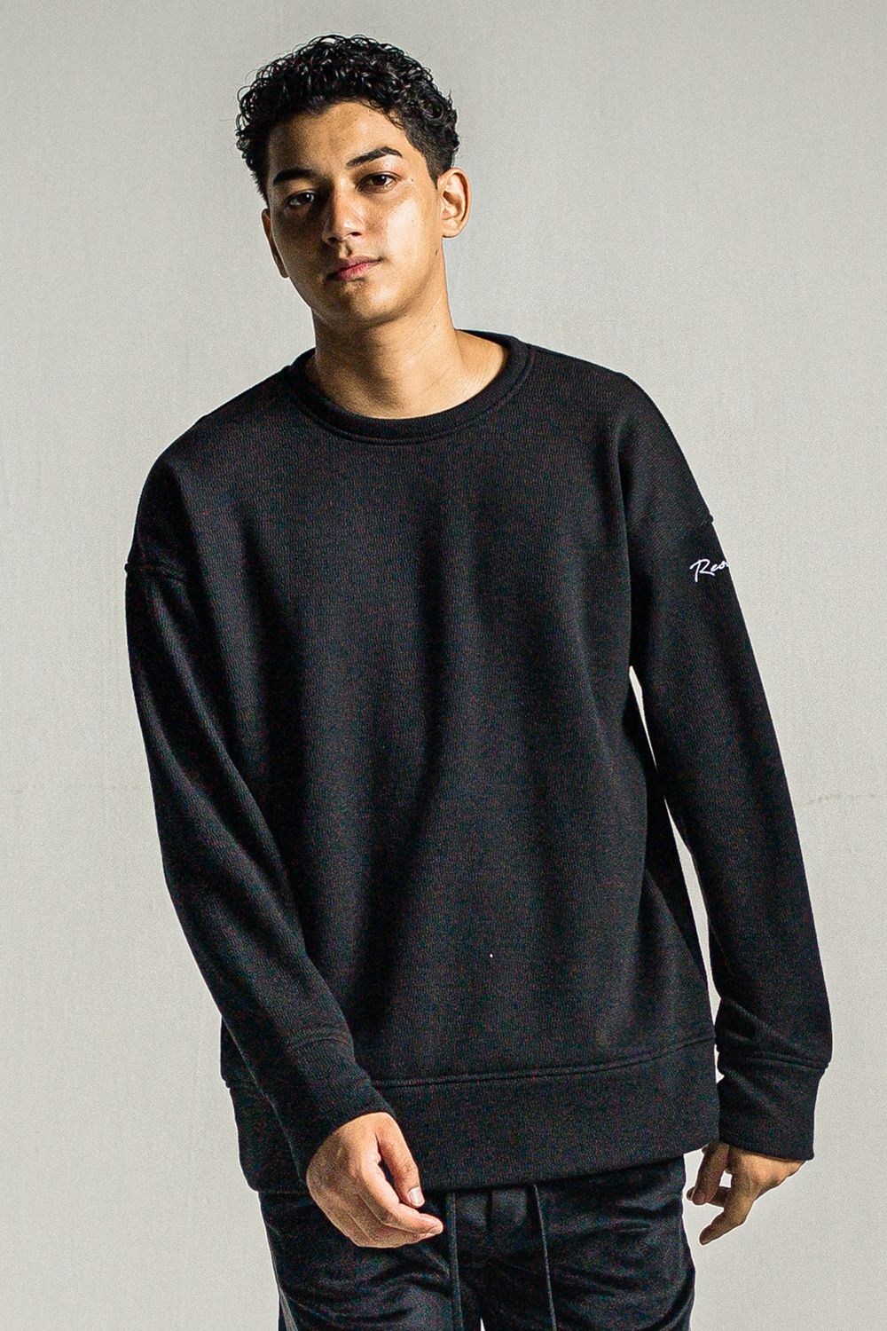 VELOURS FLEECE THERMAL LOOSE TRAINER / ベロア フリース サーマル ルーズ トレーナー