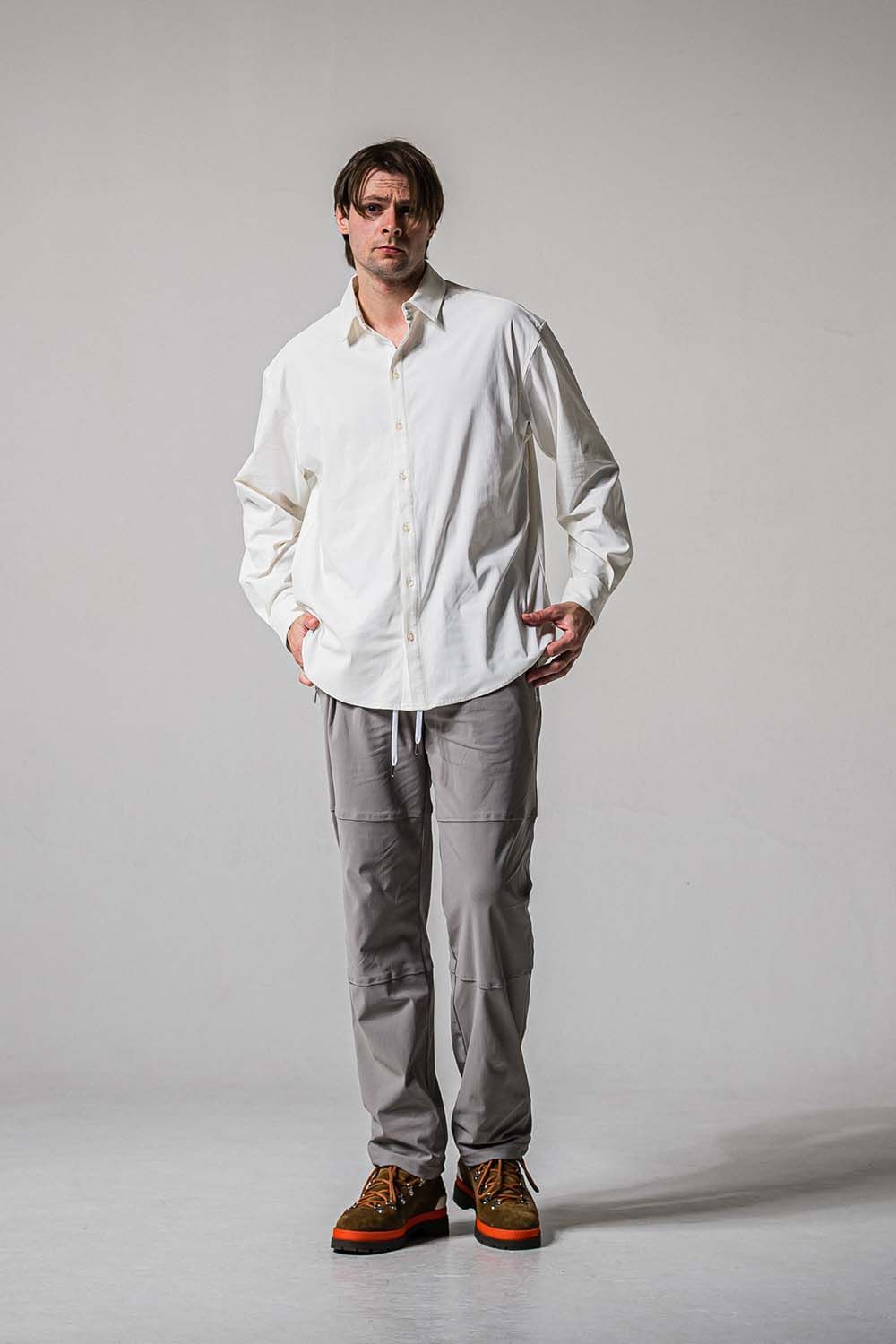 JOHNSON LINE NYLON WIDE PT / ジョンソン ナイロン ラインワイドパンツ