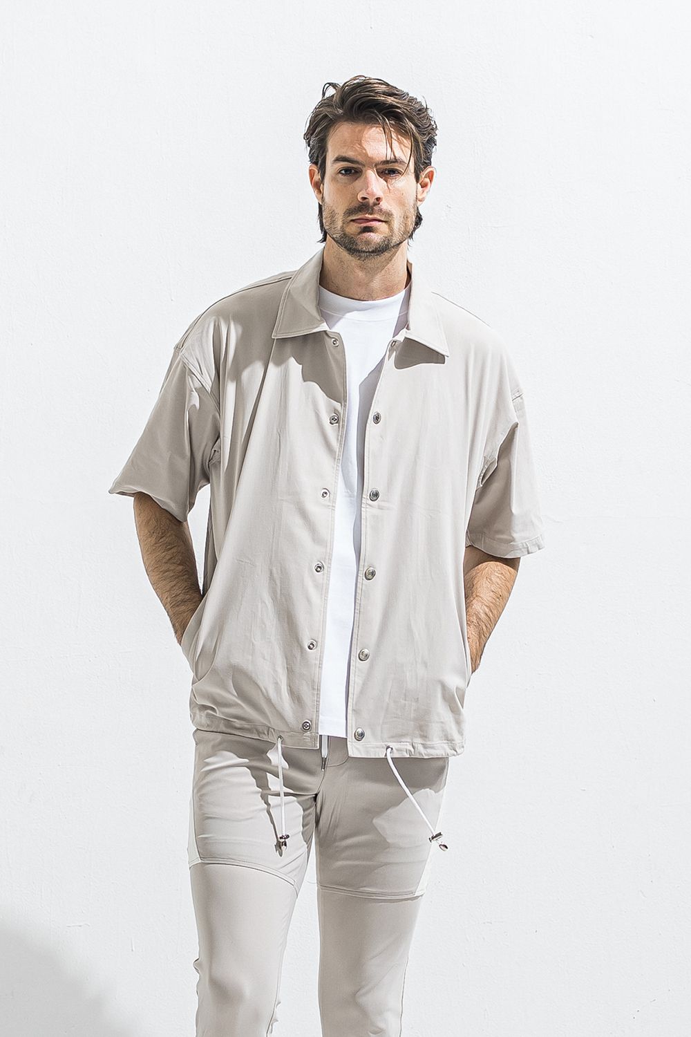 NYLON HALF COACH JACKET / ナイロン ハーフスリーブ コーチジャケット