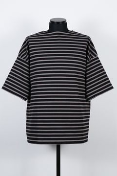 30//1 ORGANIC COTTON KNIT BASQUE SHIRT S/S / オーガニックコットン ニット バスクシャツ ショートスリーブ
