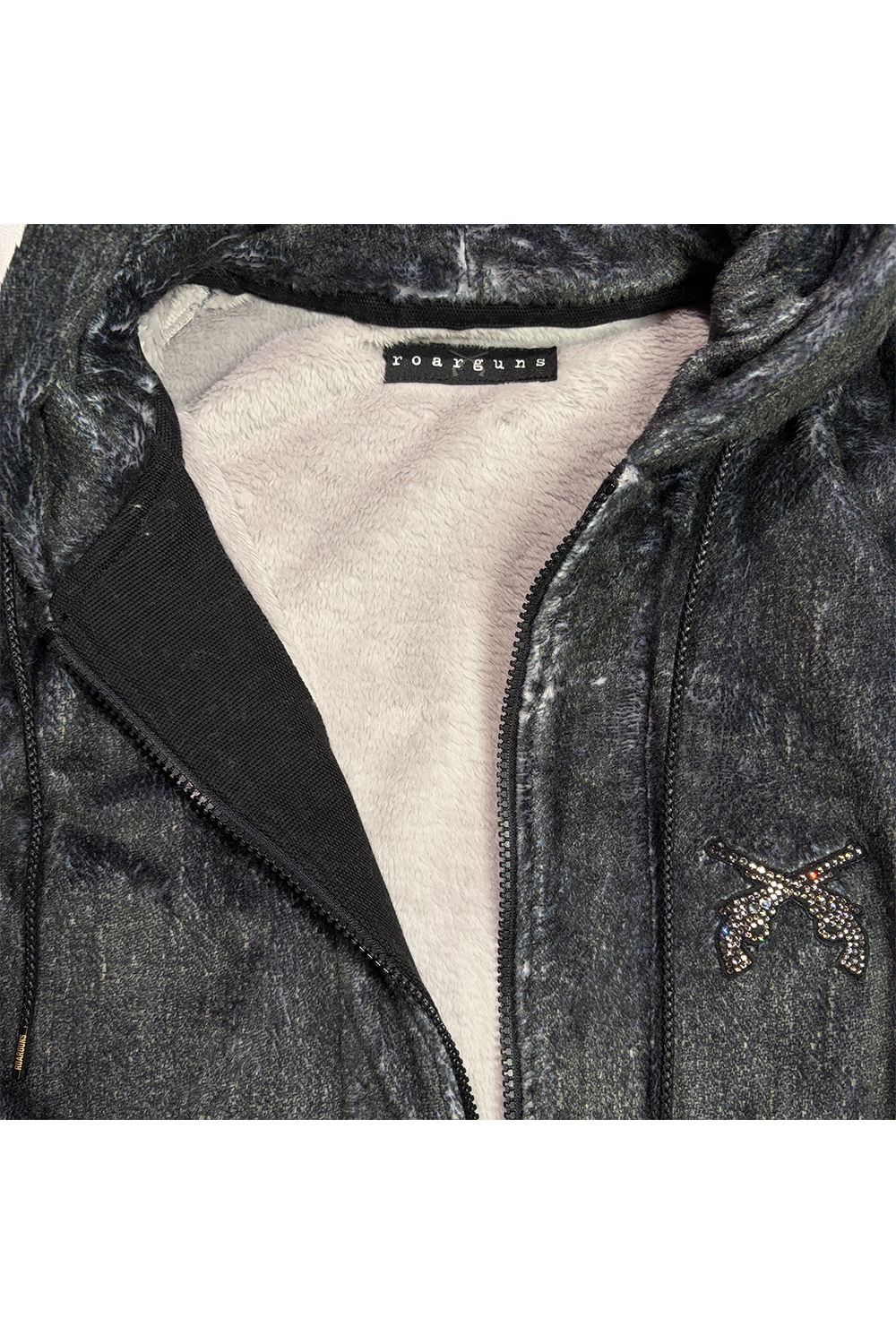 FLEECE DENIM VEST A / フリース デニム ベスト / クリスタルクロスガン