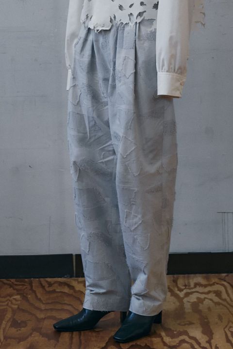 Washi jacquard 4tuck PT  / 和紙 ジャガード 4タック パンツ