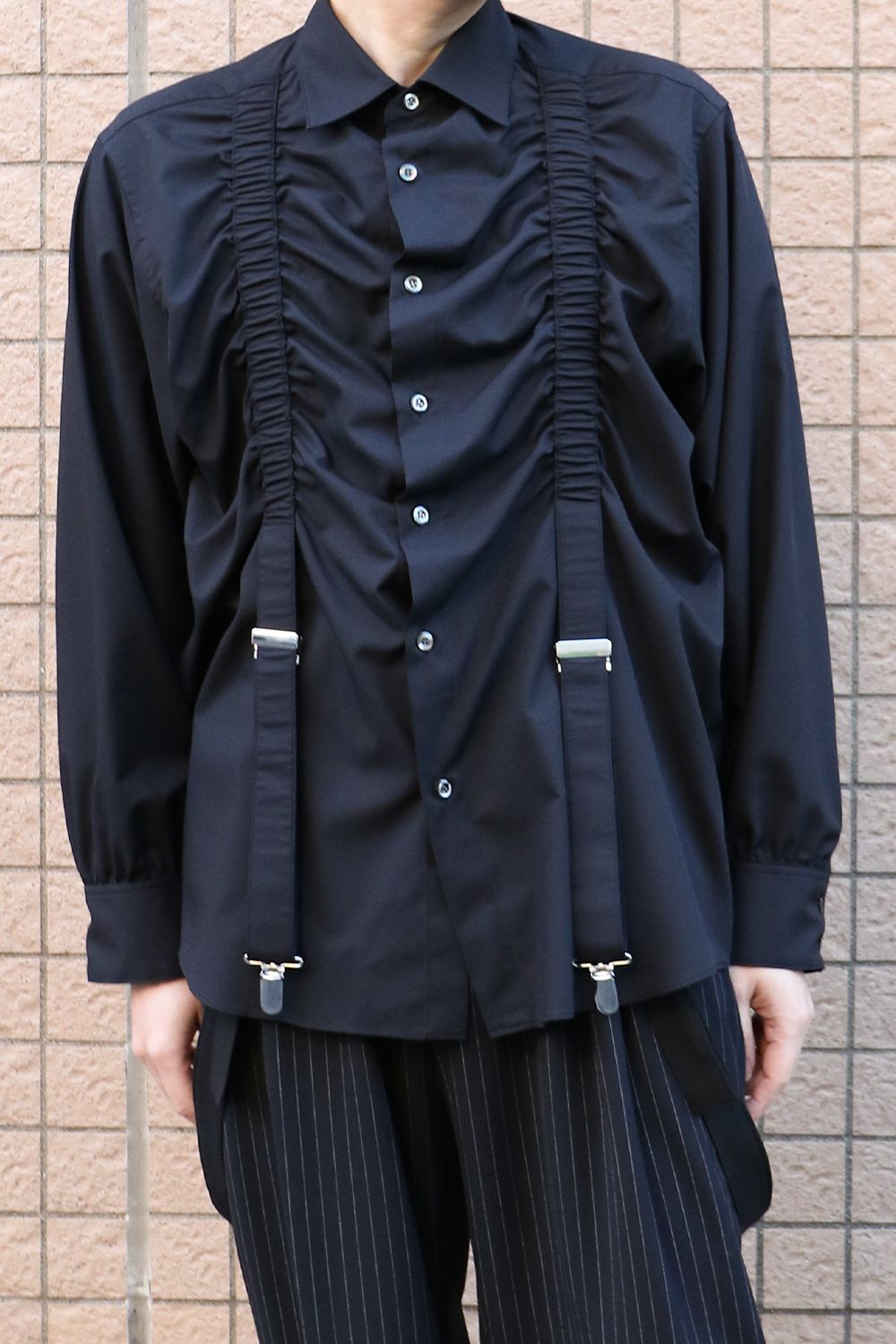 Fake suspenders shirt / フェイク サスペンダー シャツ