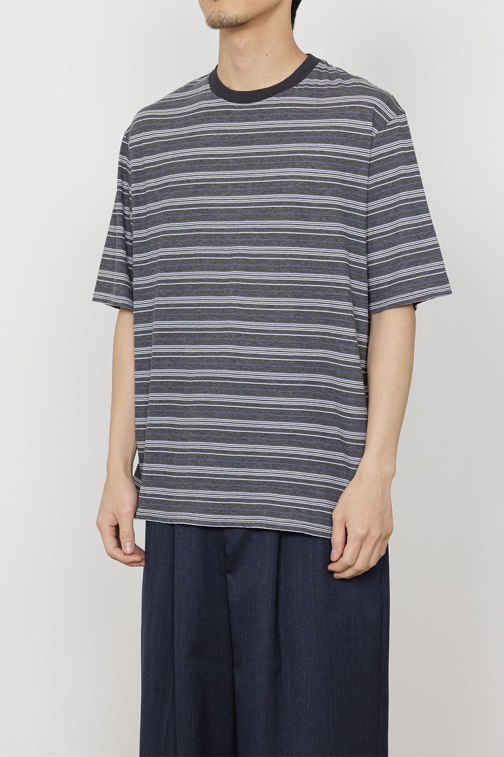 60/1 ORGANIC×MELANGE BORDER TEE / オーガニックコットン × メランジボーダー Tシャツ