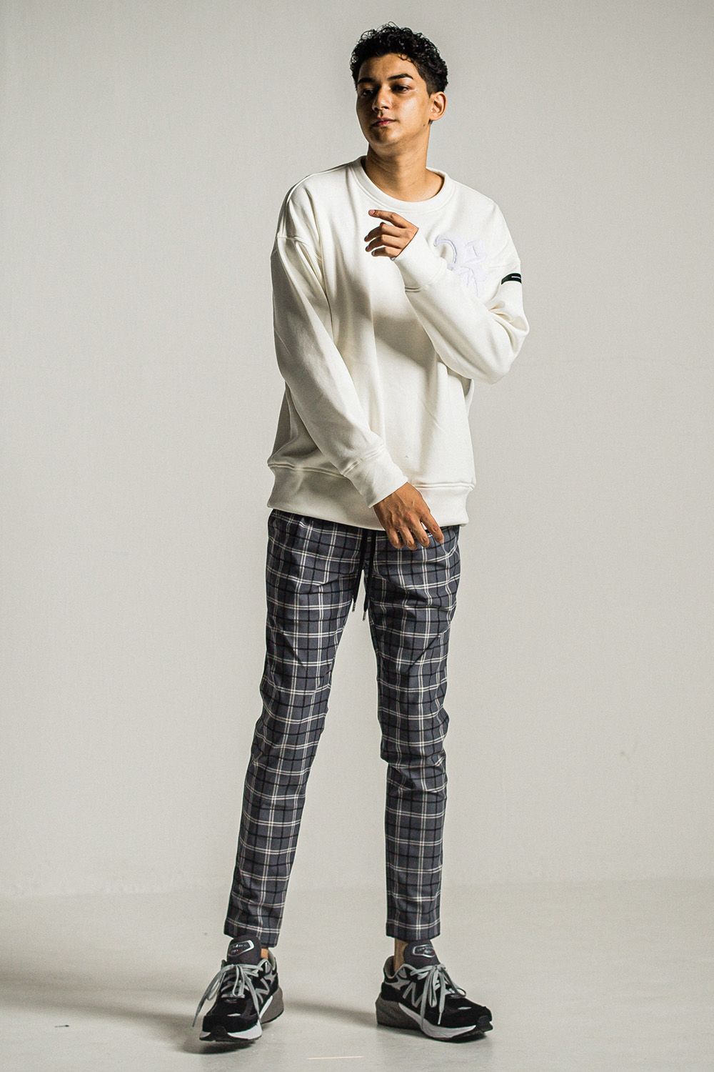 RC CHENILLE VELOURS FLEECE DROP TRAINER / RC シェニール ベロア フリース ドロップ トレーナー