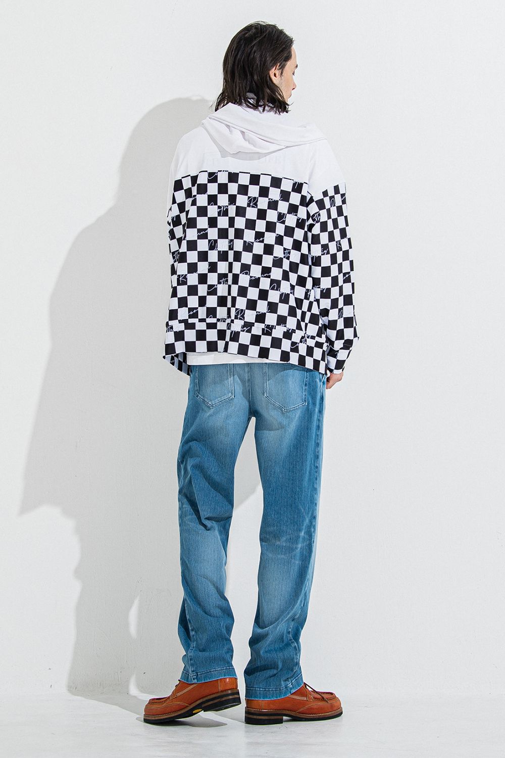 DENIM JERSEY WIDE PT / デニム ジャージ ワイド パンツ
